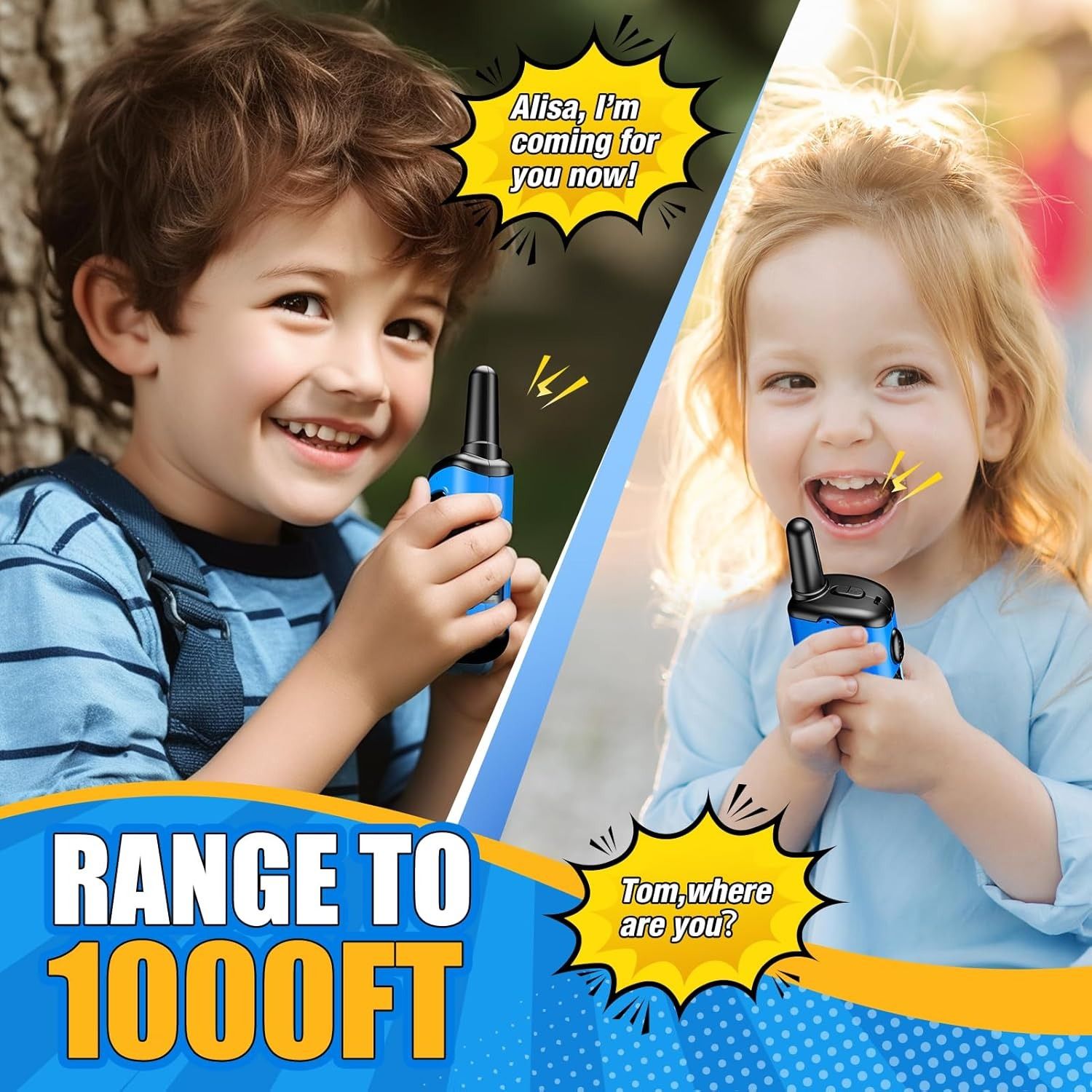 DASTION-99 Walkie Talkies Toys for Kids 2 Pack - Blue by DASTION-99 - Image 2