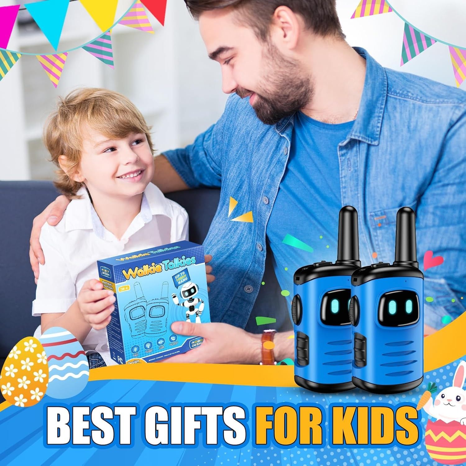 DASTION-99 Walkie Talkies Toys for Kids 2 Pack - Blue by DASTION-99 - Image 4