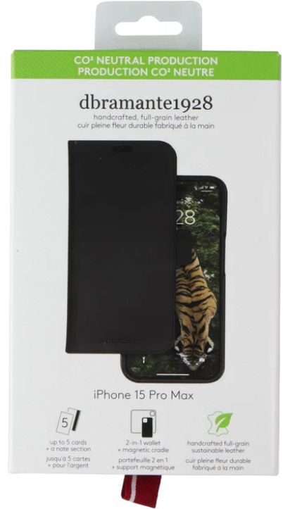 Dbramante1928 Wallet Phone Case for iPhone 15 Pro Max - Black by Dbramante1928 - Refurbished - Brand New condition - Image 2