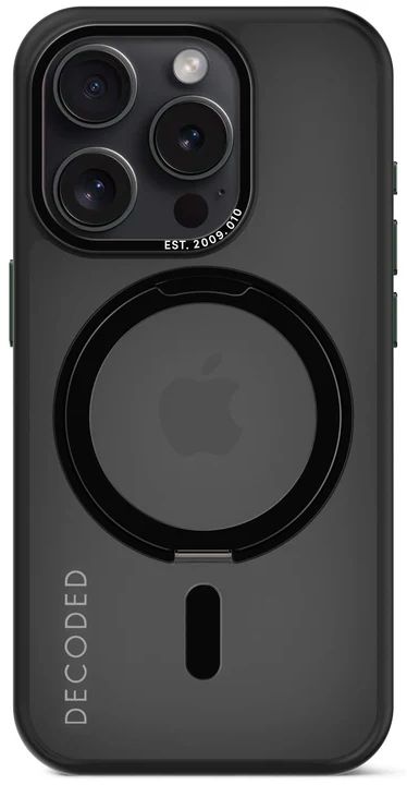 Decoded 360 Loop Stand Back Phone Case with MagSafe for iPhone 15 Pro - Frost Black by Decoded - Refurbished - Brand New condition - US$11.47