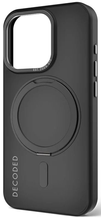 Decoded 360 Loop Stand Back Phone Case with MagSafe for iPhone 15 Pro - Frost Black by Decoded - Image 2