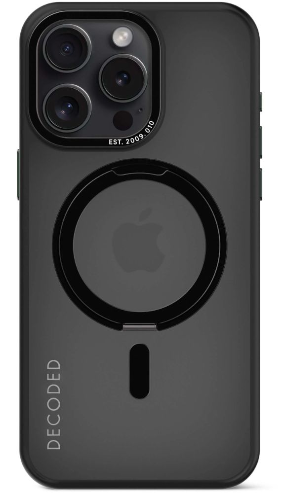 Decoded 360 Loop Stand Phone Case with MagSafe for Apple iPhone 15 Pro Max - Transparant Black by Decoded - Refurbished - Brand New condition - US$17.88