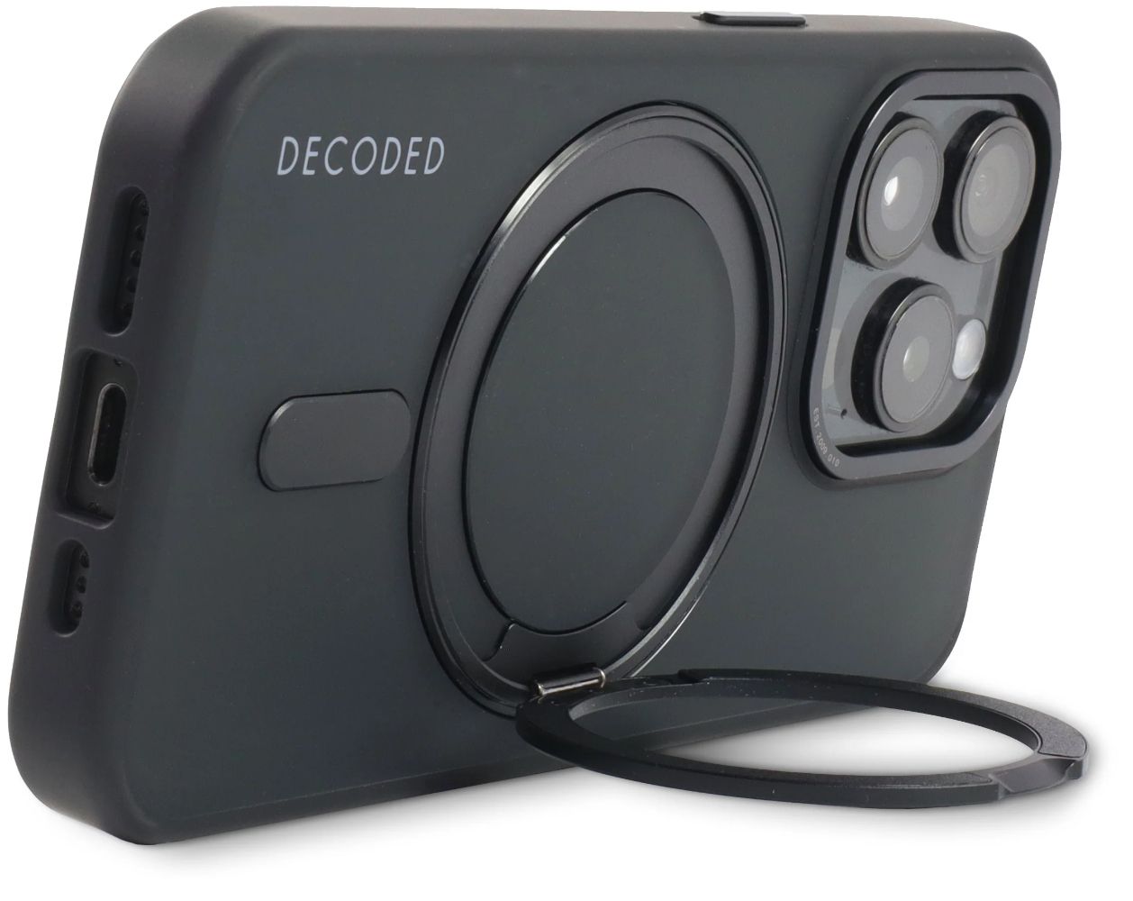 Decoded 360 Loop Stand Phone Case with MagSafe for Apple iPhone 15 Pro Max - Transparant Black by Decoded - Image 5