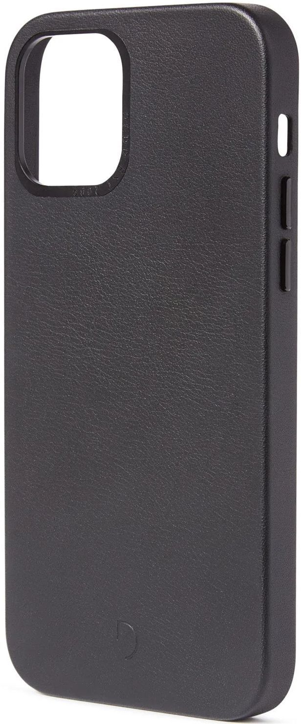 Decoded Leather Back Cover Phone Case for iPhone 12 mini - Black by Decoded - Image 2