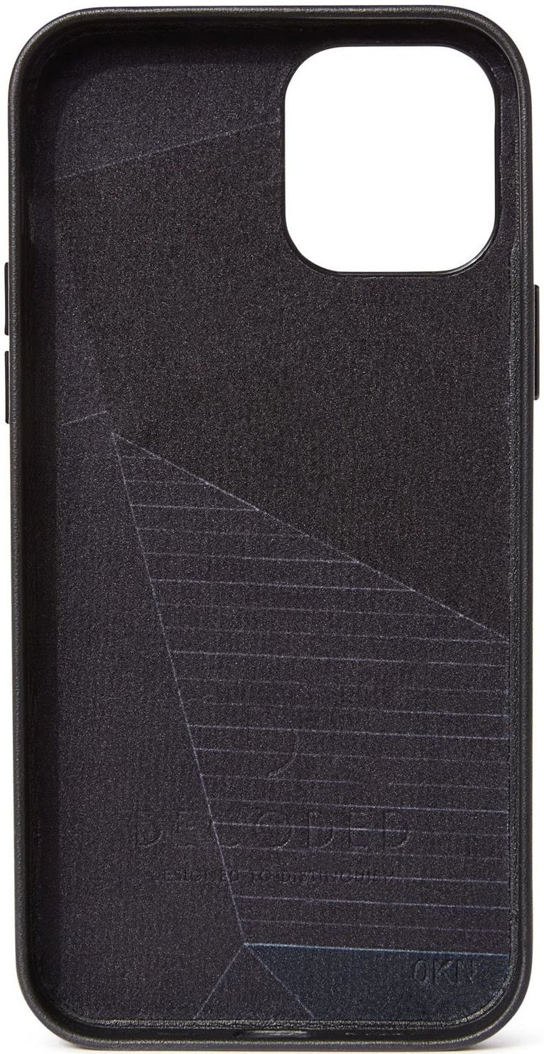Decoded Leather Back Cover Phone Case for iPhone 12 mini - Black by Decoded - Image 3