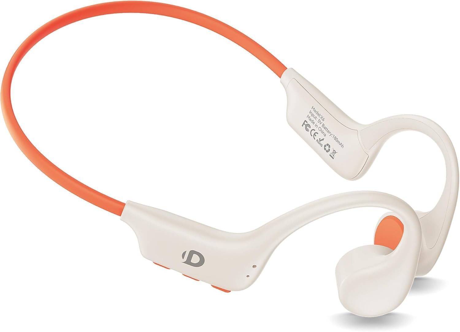 Demicea X6 Open Ear Sport Headphones - White/Orange by Demicea - Refurbished - Very Good condition - US$58.43