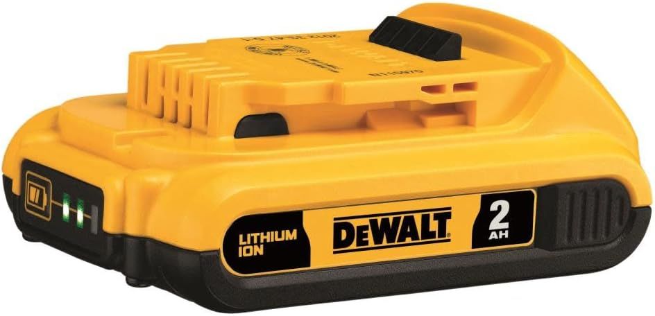 Dewalt DCB203 20V Max Compact Lithium Ion 2.0Ah Battery Pack - Black/Yellow by Dewalt - Refurbished - Very Good condition - US$33.37