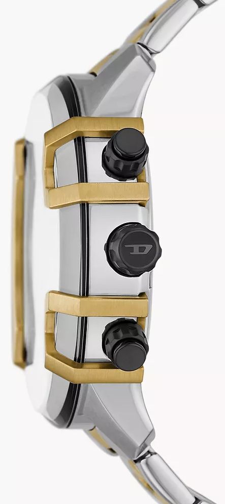 Diesel Griffed Chronograph Two-Tone Stainless Steel Men's Watch DZ4577 - Silver/Gold by Diesel - Image 3