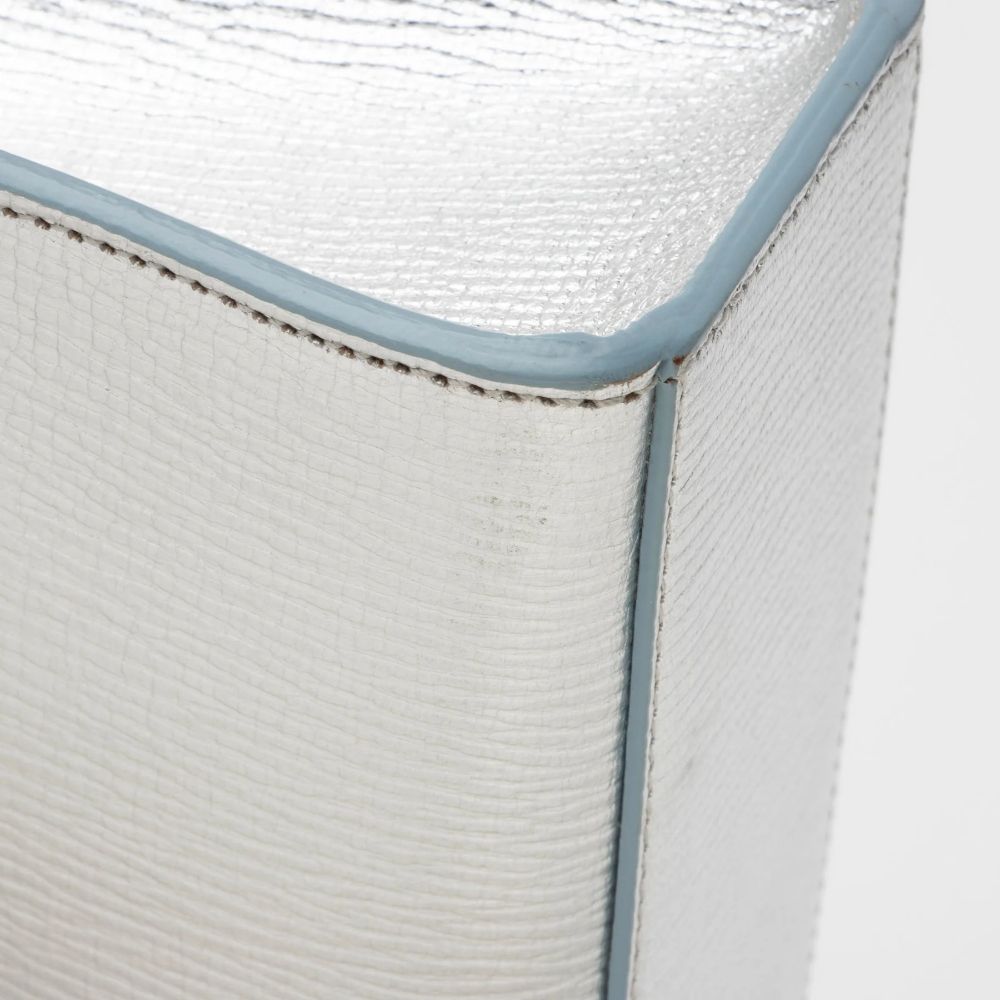 Dior Metallic Calfskin Diorever Top Handle - Calfskin - Blue/Silver by Dior - Image 13