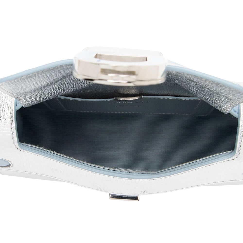 Dior Metallic Calfskin Diorever Top Handle - Calfskin - Blue/Silver by Dior - Image 7