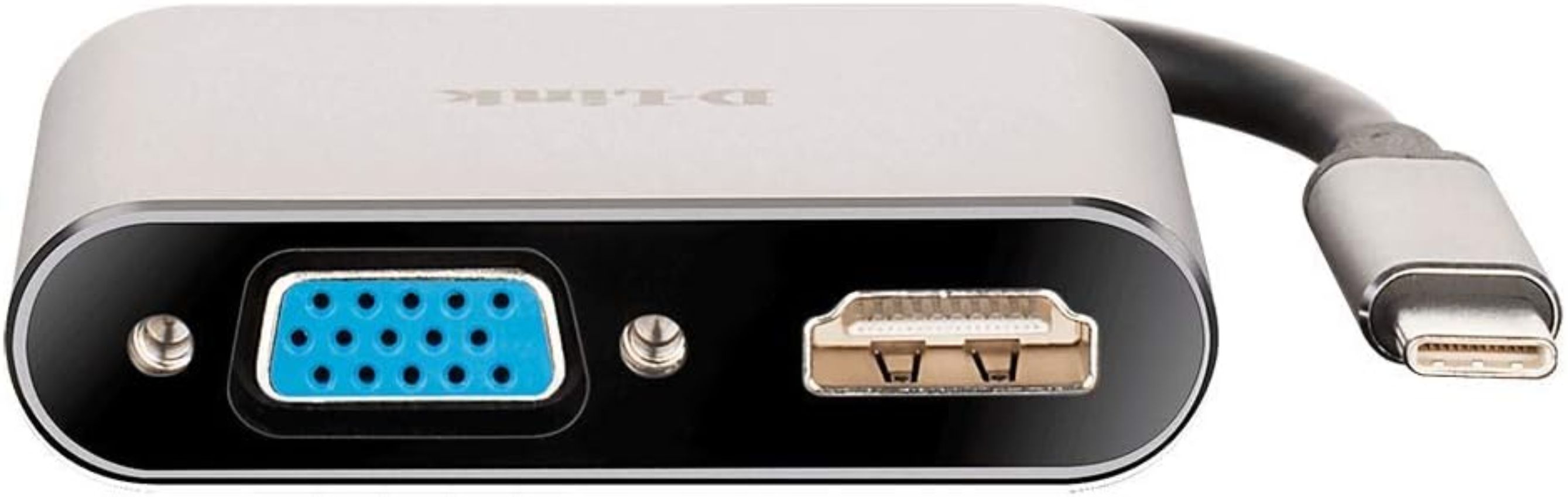 D-Link DUB-V210-US USB C to HDMI with VGA Adapter Cable - Black/Silver by D-Link - Image 2