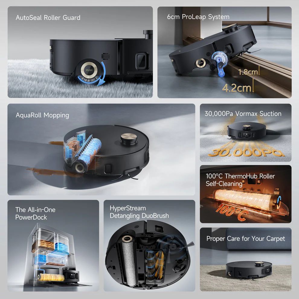 Dreame Aqua10 Roller Robot Vacuum Cleaner - Black by Dreame - Refurbished - Like New condition - Image 14