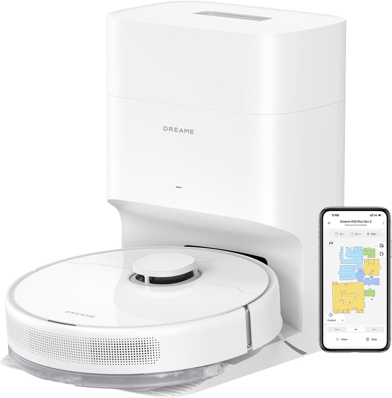 Dreame D10 Plus Gen 2 Robot Vacuum - White by Dreame - Refurbished - Very Good condition - US$288.99