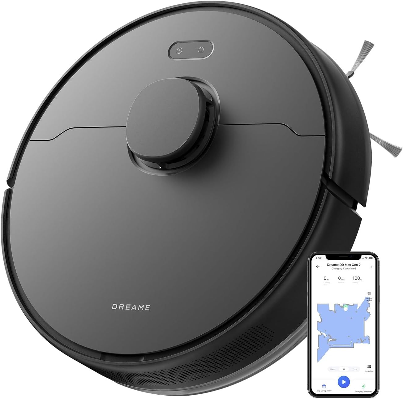 Dreame D9 Max Gen 2 Robot Vacuum - Black by Dreame - Refurbished - Very Good condition - US$302.99