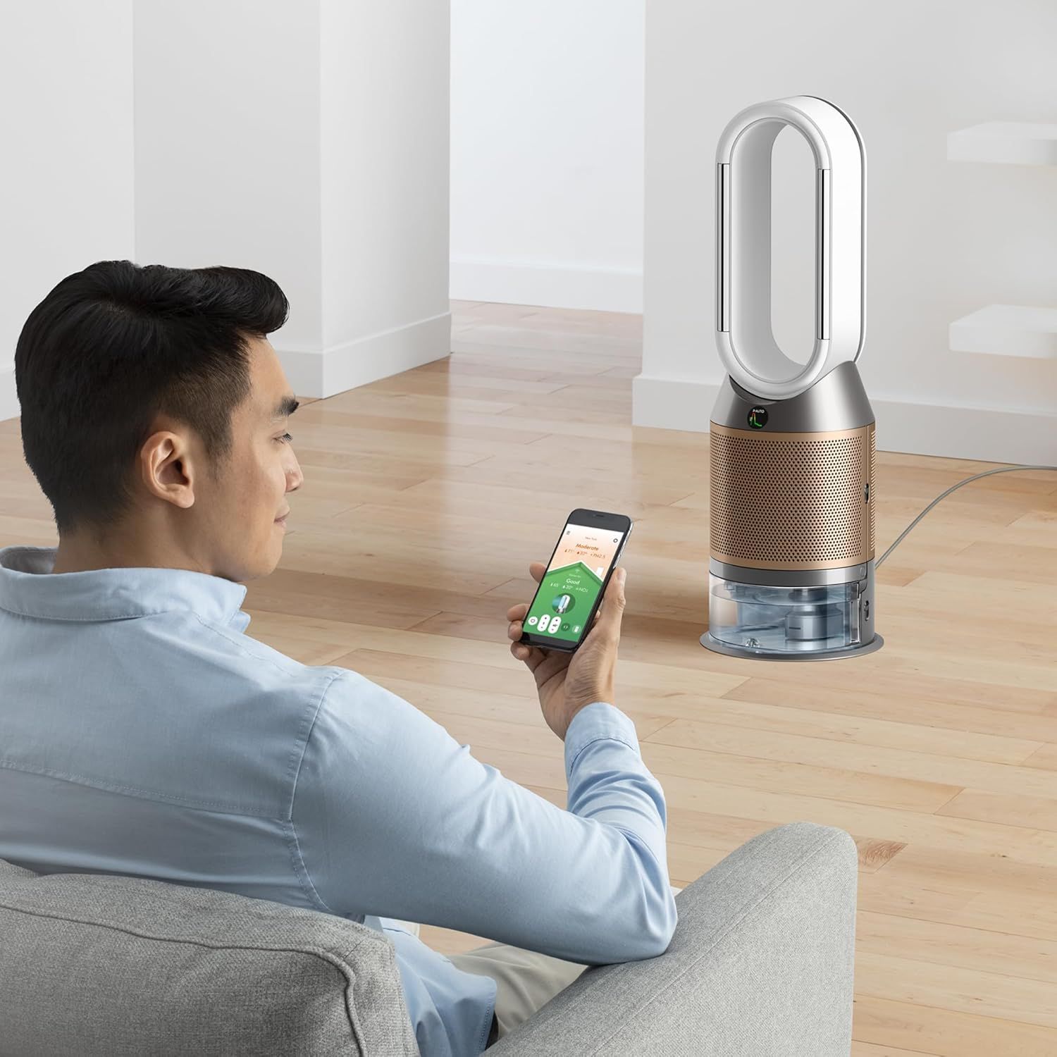 Dyson PH04 Purifier Humidify + Cool Formaldehyde - White/Gold by Dyson - Refurbished - Like New condition - Image 5