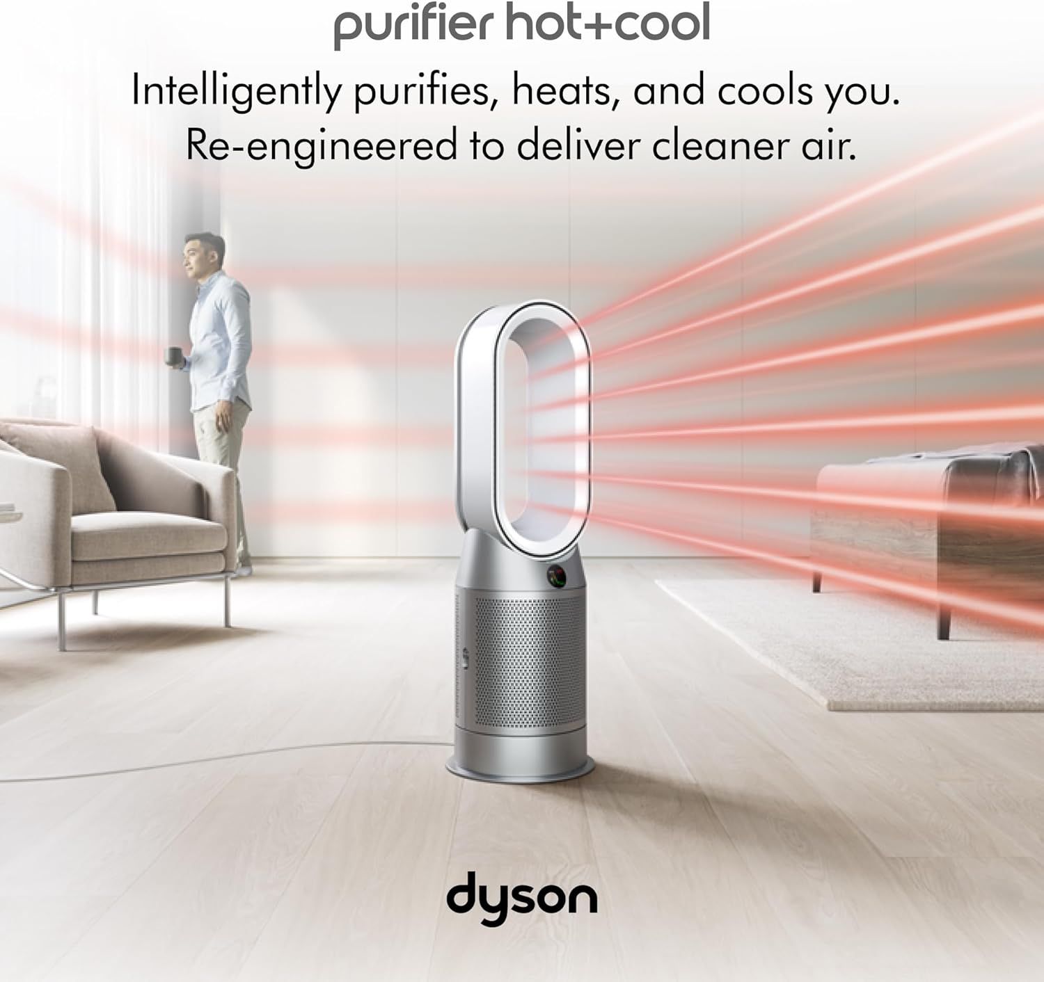 Dyson Purifier Hot+Cool HP07 Air Purifier Fan Heater - White/Silver by Dyson - Image 2
