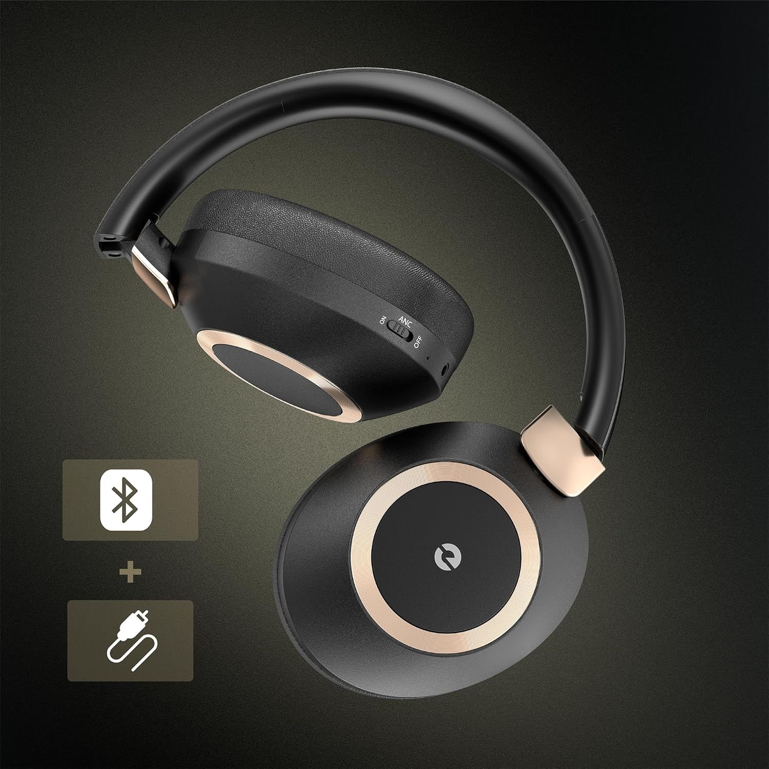 Eaorul H30 Noise Cancelling Over The Ear Headphone - Black by Eaorul - Image 3