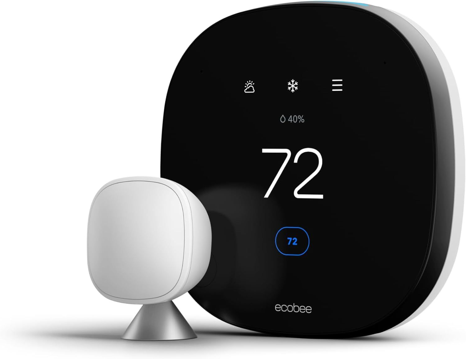 ecobee Smart Thermostat with Smart Sensor - Black by ecobee - Refurbished - Premium condition - CA$282.99