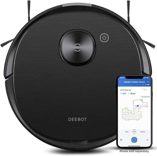 Ecovacs Deebot OZMO T8 AIVI Robot Vacuum Mop - Black by Ecovacs - Refurbished - Very Good condition - US$199.85