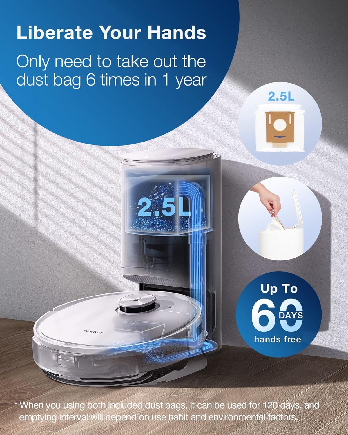 Ecovacs Deebot T9+ Robot Vacuum and Mop - White by Ecovacs - Refurbished - Very Good condition - Image 4