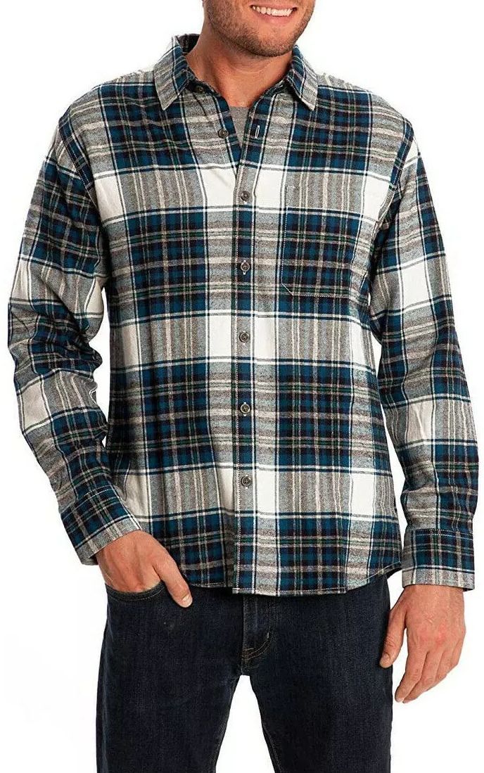 Eddie Bauer Men's Bristol Flannel Long Sleeve Shirt M - White Burch by Eddie Bauer - Refurbished - Brand New condition - US$50.98