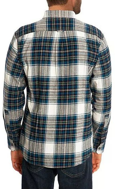 Eddie Bauer Men's Bristol Flannel Long Sleeve Shirt M - White Burch by Eddie Bauer - Image 2