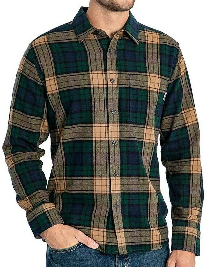 Eddie Bauer Men's Bristol Flannel Long Sleeve Shirt XXL - Green Forest by Eddie Bauer - Refurbished - Brand New condition - US$50.98