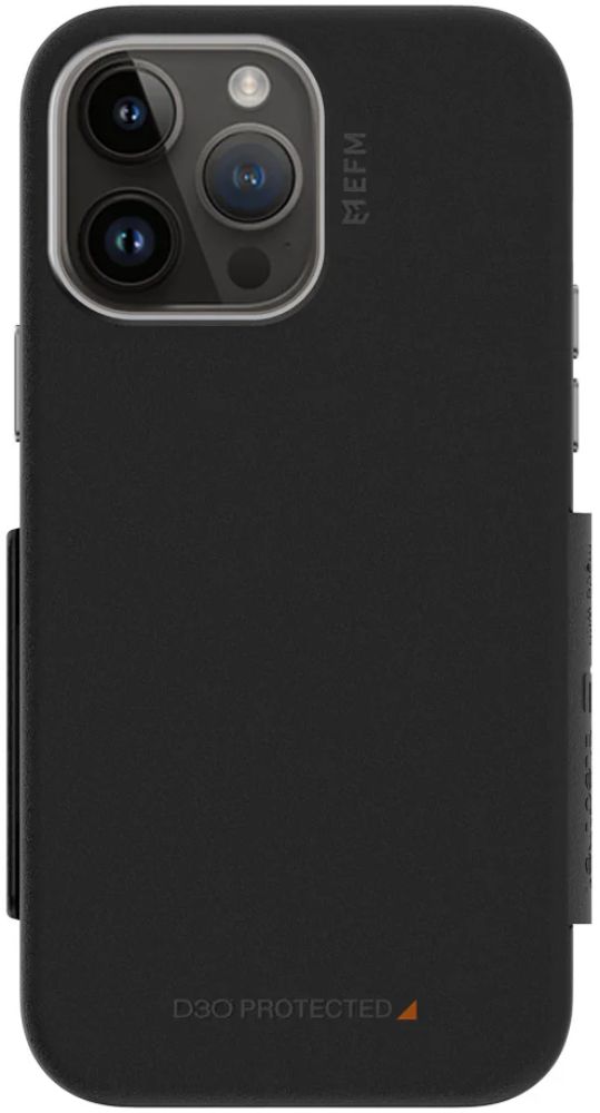 EFM Monaco Wallet Folio Phone Case with MagSafe for iPhone 14 Pro Max - Black/Space Grey - Brand New by EFM - Refurbished - Brand New condition - US$16.73