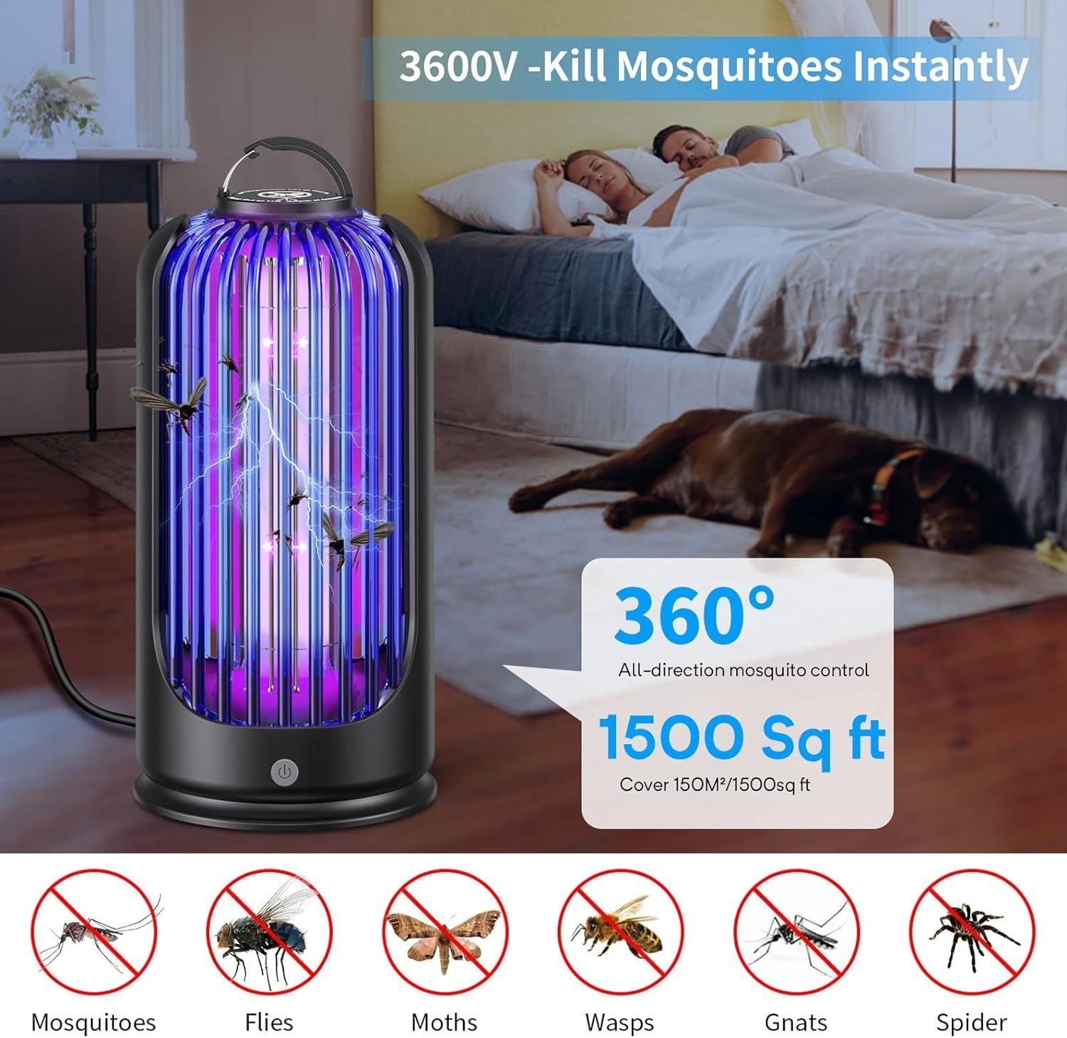 Elechome Bug Zapper - Black/Purple by Elechome - Image 3