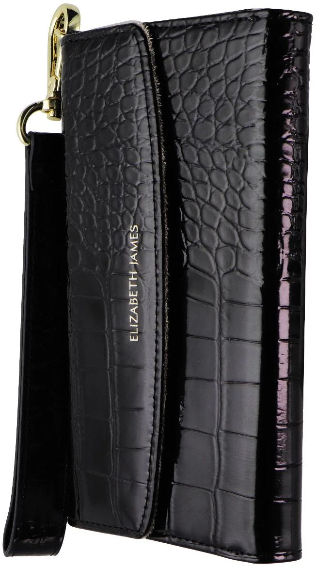 Elizabeth James Wristlet Folio Phone Case with MagSafe for iPhone 15 Pro Max - Black Croc by Elizabeth James - Refurbished - Very Good condition - Image 2