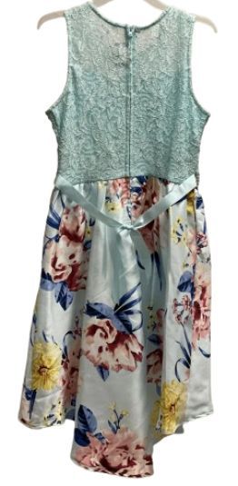 Emily Rose Girl's Floral High Low Dress 12 - Mint by Emily Rose - Image 2
