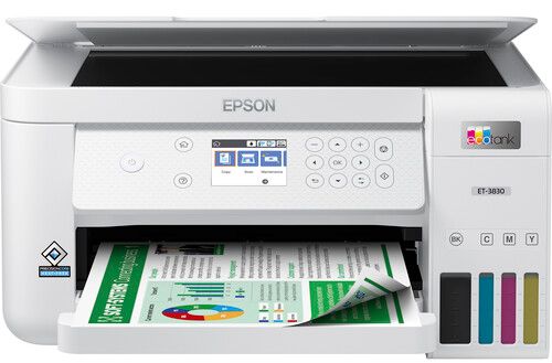 Epson EcoTank ET-3830 Wireless Color All-in-One Cartridge-Free Supertank Printer - White by Epson - Image 3