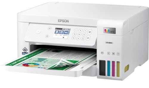 Epson EcoTank ET-3830 Wireless Color All-in-One Cartridge-Free Supertank Printer - White by Epson - Image 4