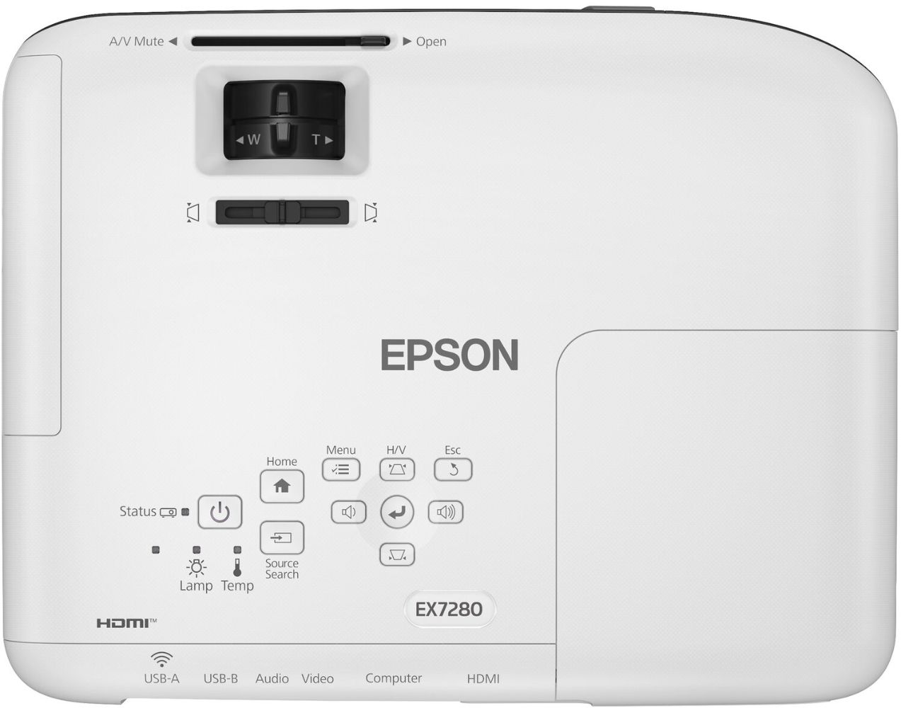 Epson Pro EX7280 WXGA Business Projector - White by Epson - Image 6