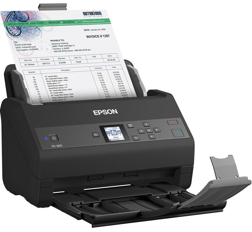 Epson Workforce ES-865 High Speed Color Duplex Document Scanner - Black by Epson - Refurbished - Very Good condition - US$1118.99