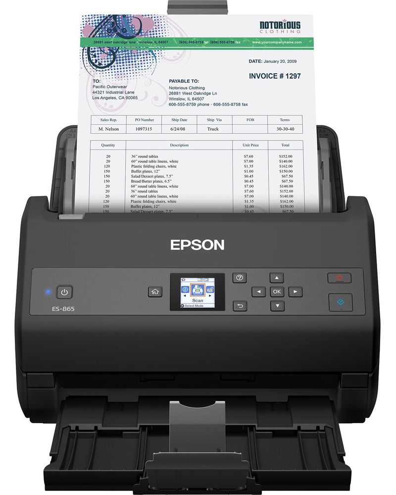 Epson Workforce ES-865 High Speed Color Duplex Document Scanner - Black by Epson - Image 2