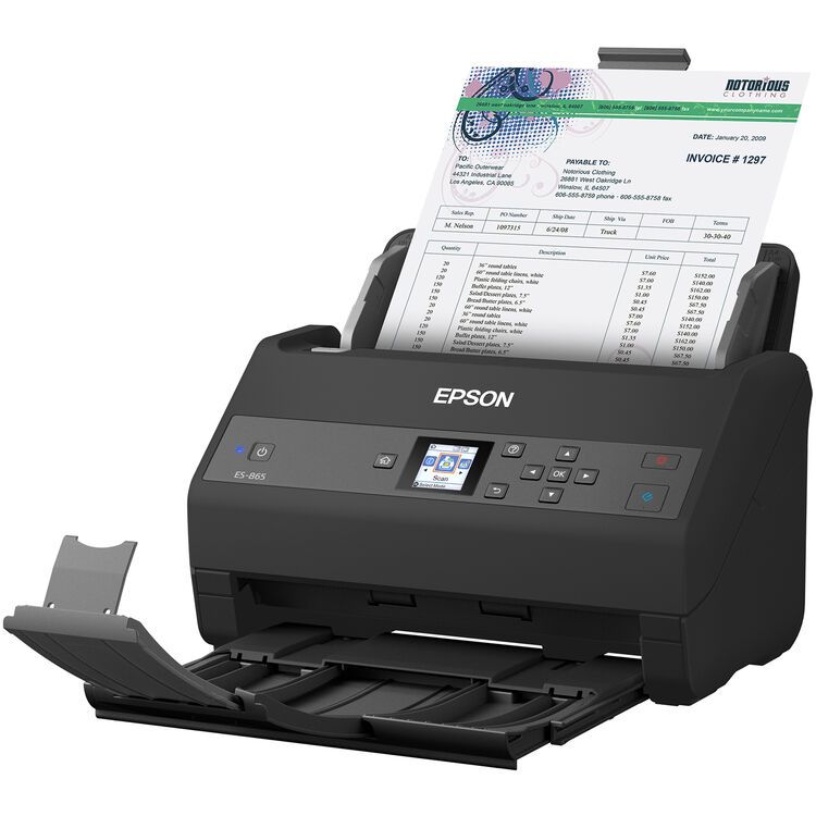 Epson Workforce ES-865 High Speed Color Duplex Document Scanner - Black by Epson - Image 3