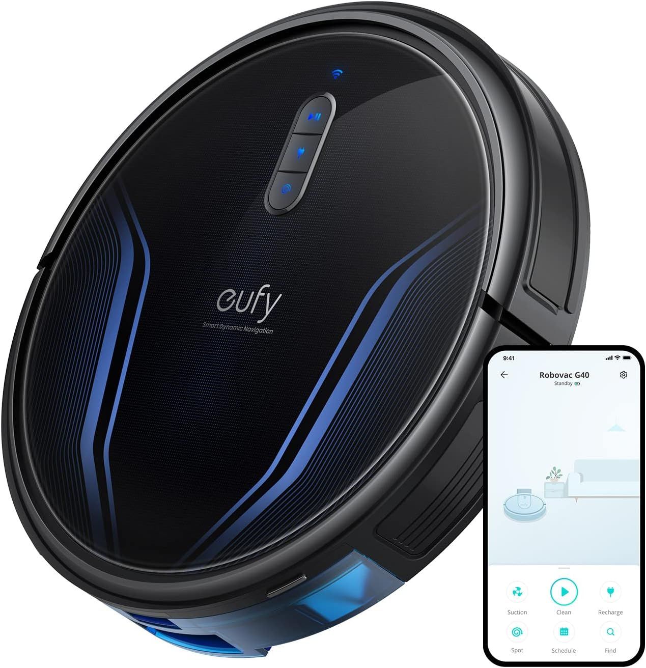 Refurbished eufy G40 Hybrid+ Robot Vacuum Self-Emptying Robot