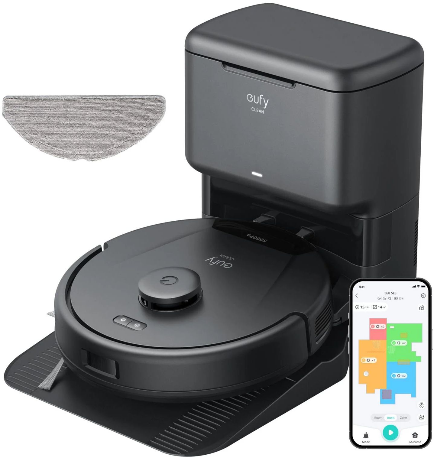 Eufy L60 Hybrid Robot Vacuum with Self Empty Station - Black by Eufy - Image 2