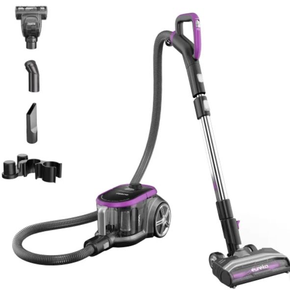 Eureka Bagless Powered Nozzle Anti-Tangle Canister Vacuum - Gray by Eureka - Refurbished - Very Good condition - US$233.48