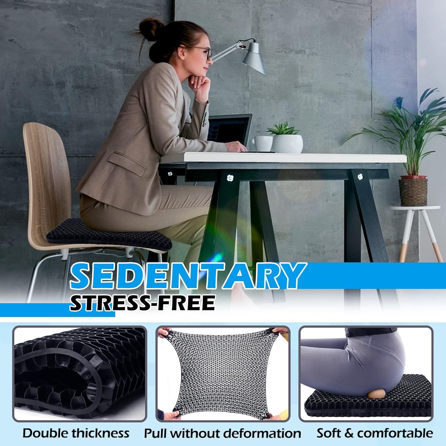 Evnoste Gel Seat Cushion (L) - Black by Evnoste - Image 2