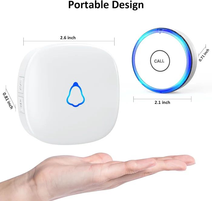 Fansitc Caregiver Wireless Pager 1x M520 Receiver 2x F21 Call Buttons - White by Fansitc - Image 2