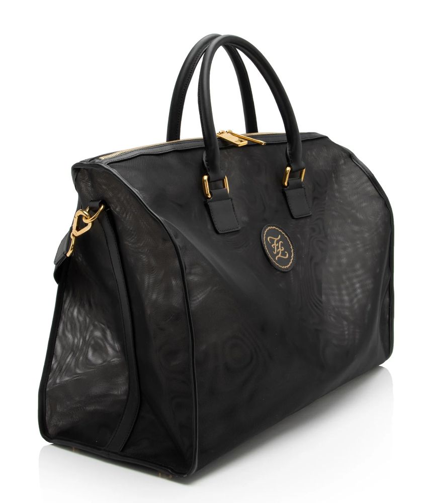 Fendi Mesh Karligraphy Duffle - Leather - Black by Fendi - Image 2