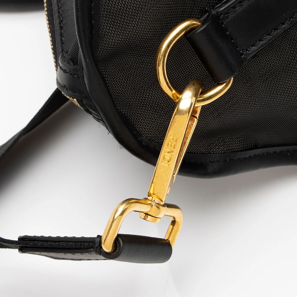 Fendi Mesh Karligraphy Duffle - Leather - Black by Fendi - Image 12