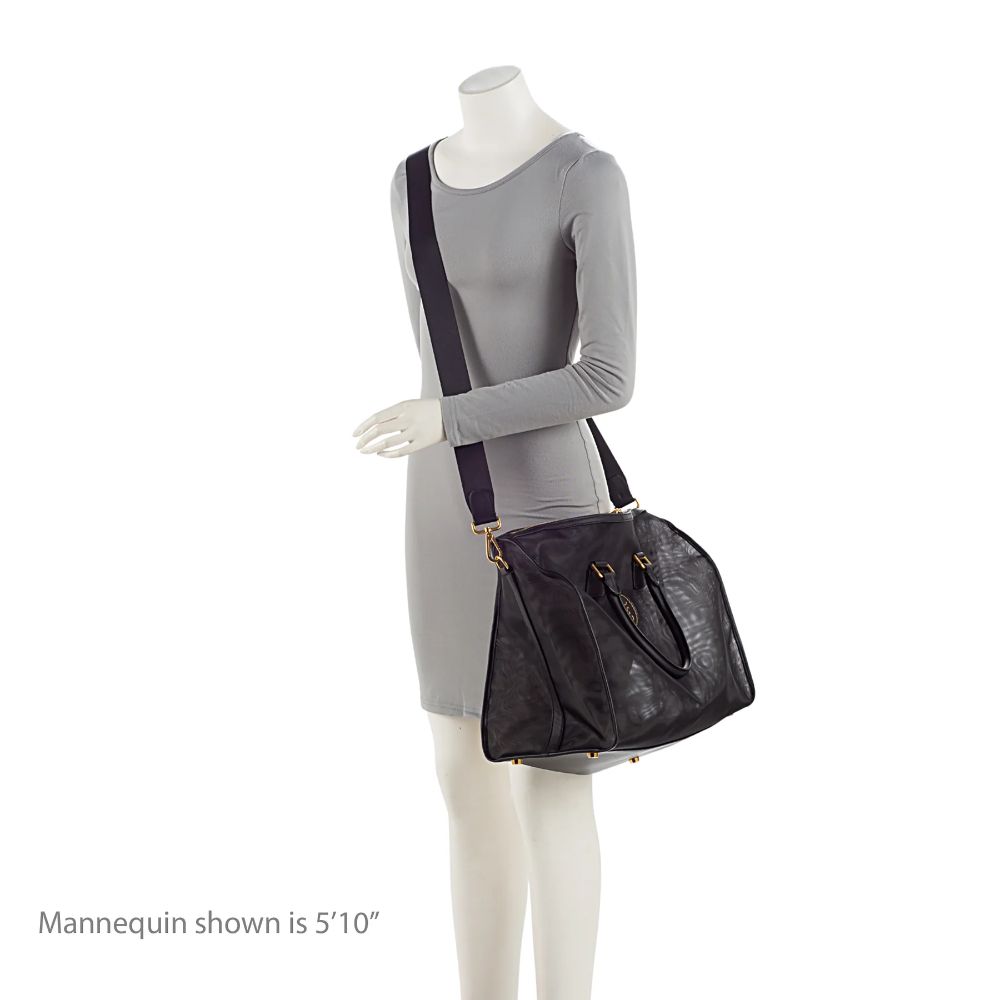 Fendi Mesh Karligraphy Duffle - Leather - Black by Fendi - Image 5