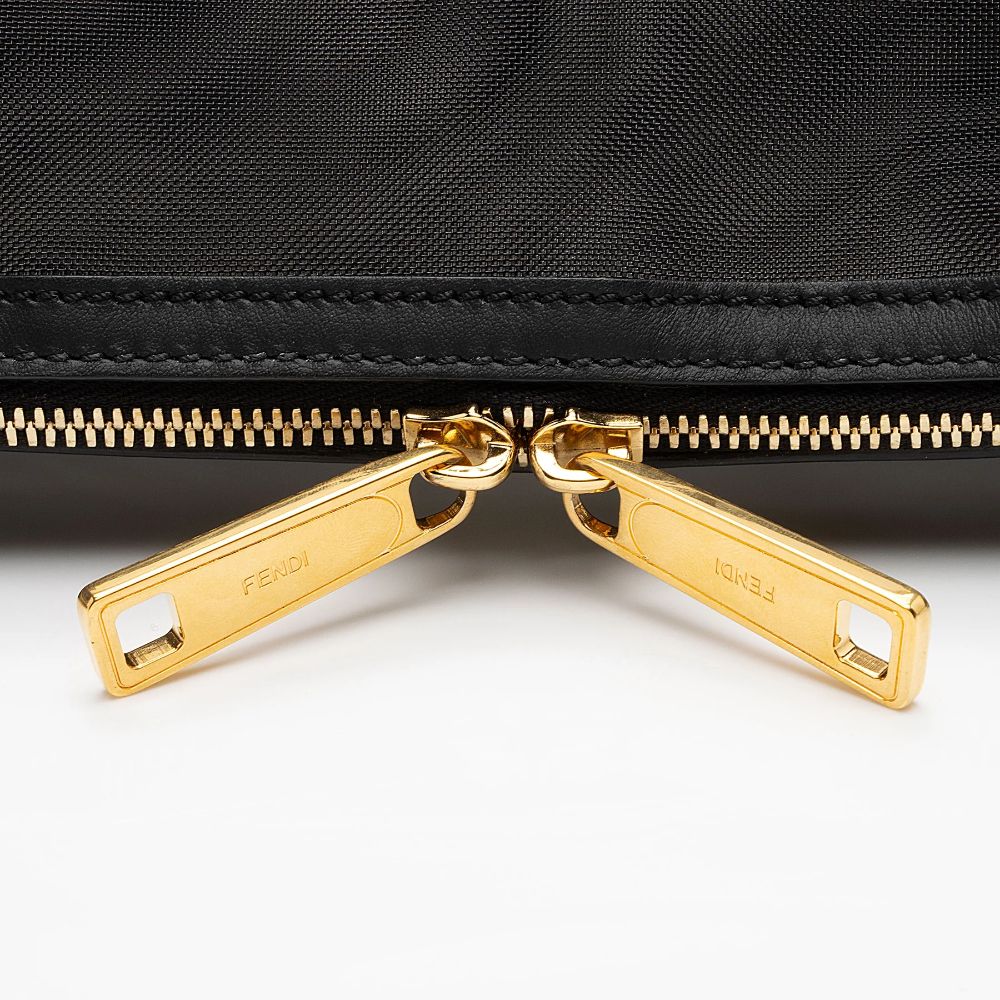 Fendi Mesh Karligraphy Duffle - Leather - Black by Fendi - Image 9