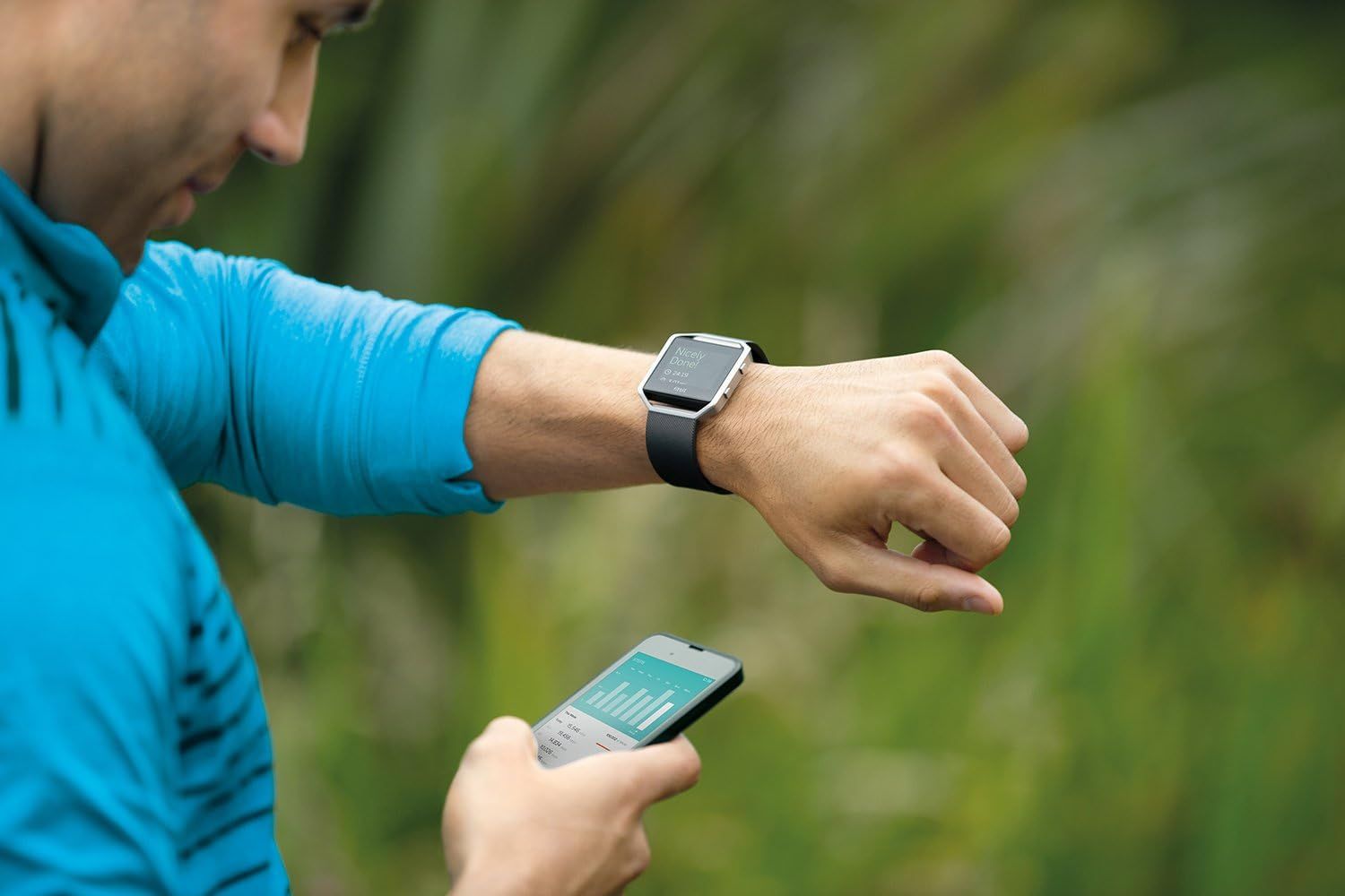 Fitbit Blaze Fitness Watch - Silver Stainless Steel Case with Black Elastomer Elastomer - Small Size by Fitbit - Refurbished - Very Good condition - Image 5