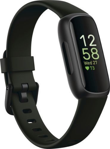 Fitbit Inspire 3 Health and Fitness Tracker - 36mm - Black Plastic Resin Case with Midnight Zen Silicone Silicone Band - Small Size by Fitbit - Refurbished - Like New condition - Image 2