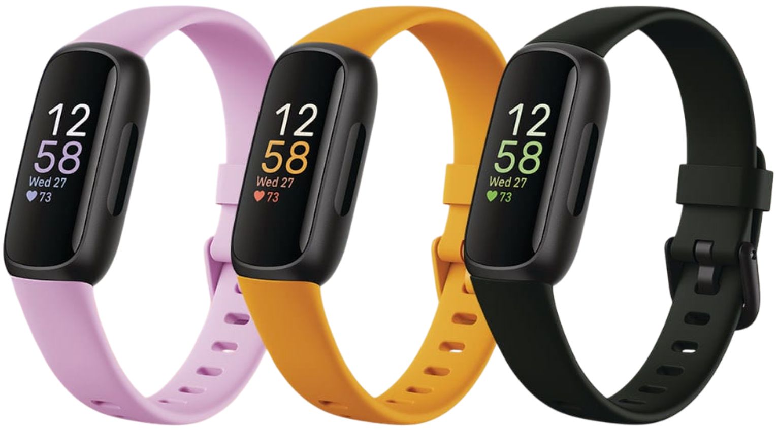 Fitbit Inspire 3 Health and Fitness Tracker - 36mm - Black Plastic Resin Case with Midnight Zen Silicone Silicone Band - Small Size by Fitbit - Refurbished - Very Good condition - US$96.49