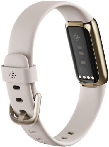 Fitbit Luxe Fitness + Wellness Tracker - 20mm - Soft Gold Stainless Steel Case with Lunar White Silicone Classic Band - Small Size by Fitbit - Refurbished - Very Good condition - Image 4